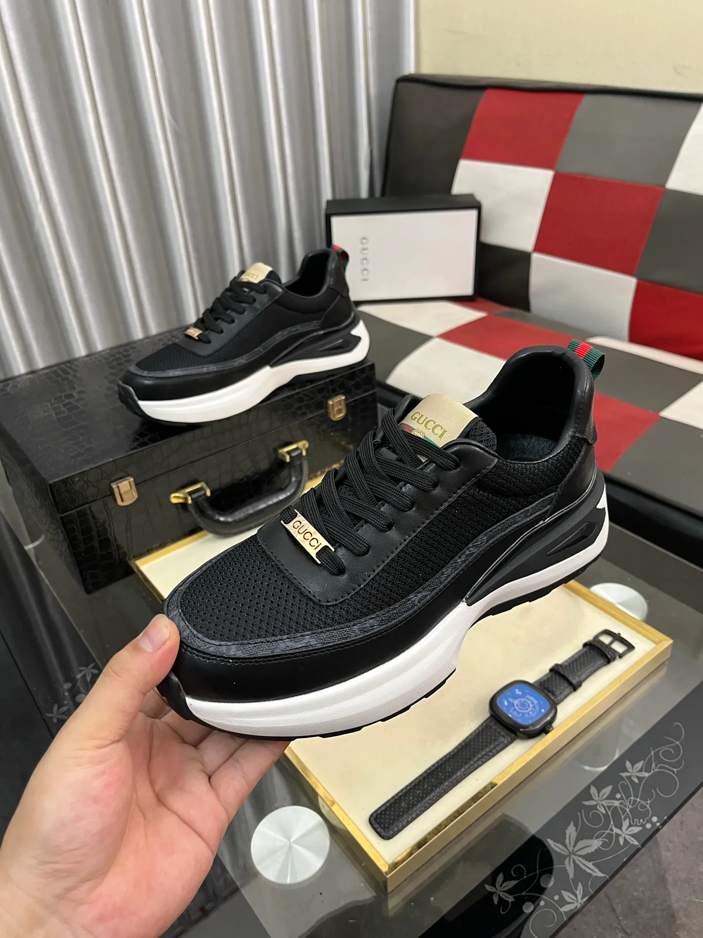 Men's Men's Shoes 💰458 ⌚️⌚️[GUCCI] Gucci men's casual shoes are absolutely popular 🔥The ultimate matching item for trendy men! The charm of super texture is irresistible, the main recommendation, the flower leather color is bright! The upper is made of high-quality brand printed fabric with cowhide, breathable leather lining and wear-resistant rubber sole, noble and elegant! Extremely comfortable🎁🎁You can be as handsome as you want💪 38-443️⃣colors available